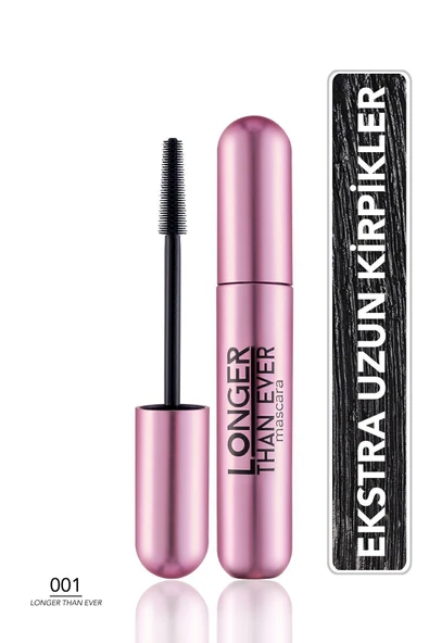 Doğal Formüllü Kirpik Uzatıcı Maskara (Siyah) - Longer Than Ever Mascara - 001 Black - 8682536067119 ürün görseli 1