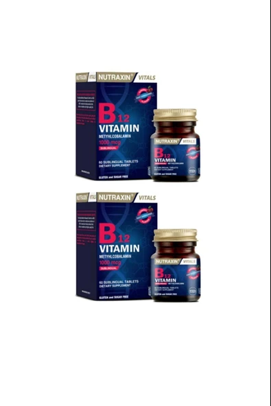 Nutraxin B12 Vitamin 1000mcg 60 Tablet 2 Adet ürün görseli 1