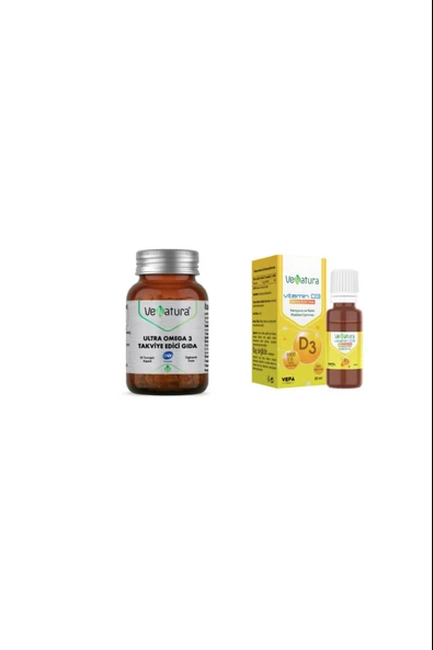 Venatura Ultra Omega3 30 Kapsül +Venatura Vitamin D3 1000 IU Sprey 20 ml ürün görseli 1