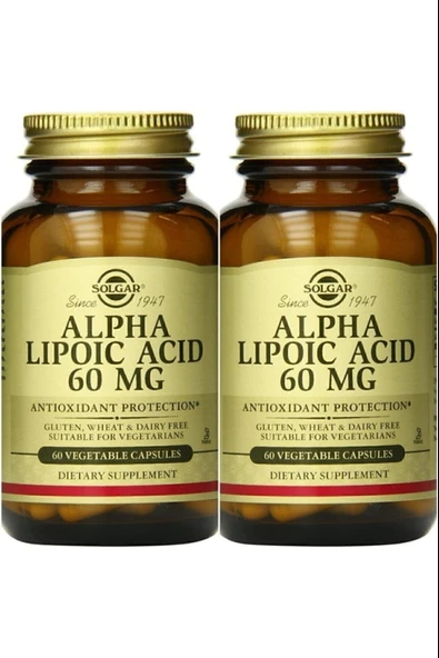 Solgar Alpha Lipoic Acid 60 mg 60 Kapsül 2 Adet ürün görseli 1