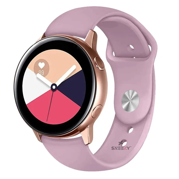 Samsung Galaxy Watch 46mm R800 – Watch 3 45mm R840 22mm Uyumlu PureLux Soft Silikon Kordon  Lila ürün görseli 1