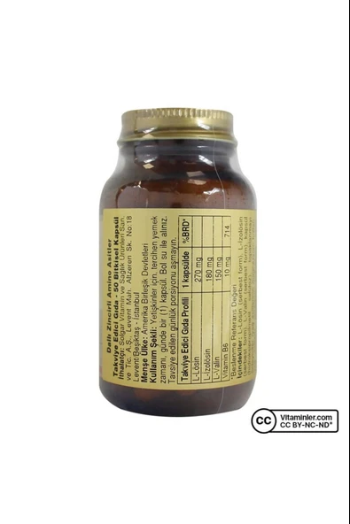 Solgar BCAA Plus 50 Kapsül - Resim 4