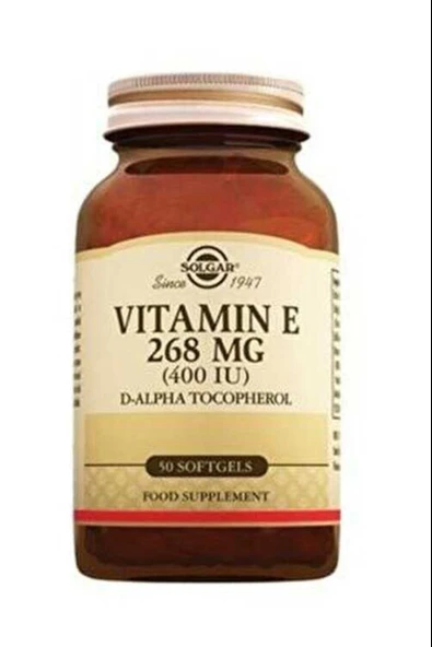 Solgar Vitamin E 400 IU 50 Softgel ürün görseli 1
