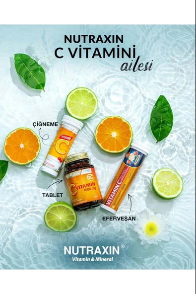 Nutraxin Efervesan - Vitamin C-D-Zinc 15 Tablet 2 Adet - Resim 5