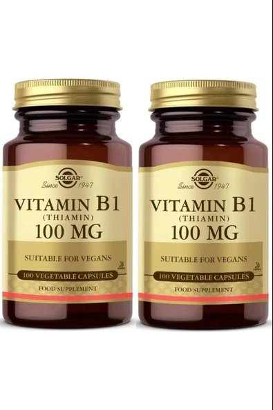 Solgar Vitamin B1 Thiamin 100 mg 100 Vegetable Kapsül 2 Adet ürün görseli 1