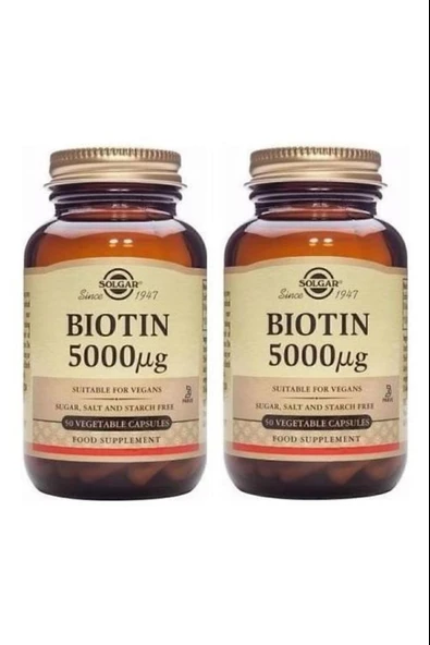 Solgar Biotin 5000 Mcg 50 Kapsül 2 Adet ürün görseli 1