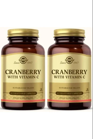 Solgar Cranberry Extract with Vitamin C 60 Kapsül 2 Adet ürün görseli 1