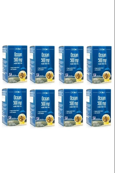 Ocean Balık Yağı 500mg 60 Kapsül 8 Adet ürün görseli 1