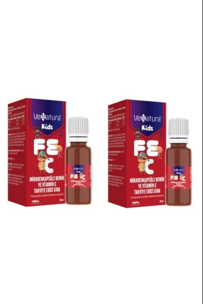 Venatura Kids Mikroenkapsüle Demir ve Vitamin C 20 ml 2 Adet ürün görseli 1