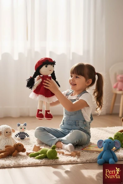 Organik Amigurumi Bebek-El Yapımı Dolgulu Bebek ürün görseli 1