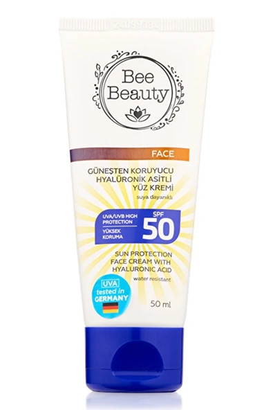 Bee Beauty Hyalüronik Asitli Yüz Güneş Kremi SPF50 – Nemlendirici & Yüksek Korumalı Güneşten Koruyucu Krem, 50 ml ürün görseli 1