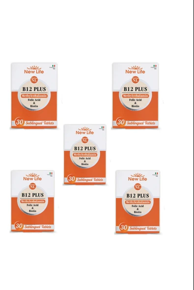 New Life B12 Plus Methylcobalamin 30 Tablet 5 Adet ürün görseli 1