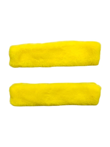 Peluş Seyahat Emniyet Kemer Pedi Kılıfı 2'li Sarı ürün görseli 1