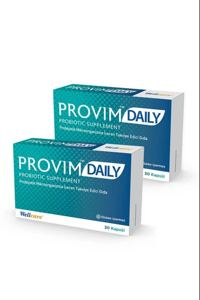 Wellcare Provim Daily Probiyotik Takviye Edici Gıda 30 Kapsül 2 Adet ürün görseli 1