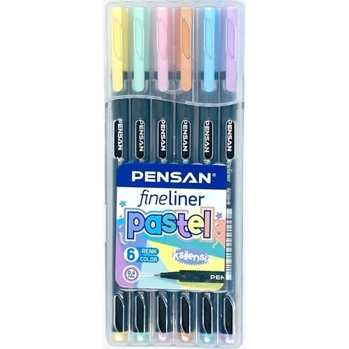Pensan 6200 Fineliner 6 Renk Pastel pe6200flpst6 ürün görseli 1