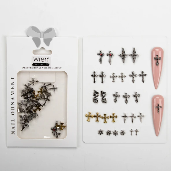 30lu Gotik Stil Metal Tırnak Süsleme Charm Nail Art Charm Taşları WN-507 ürün görseli 1