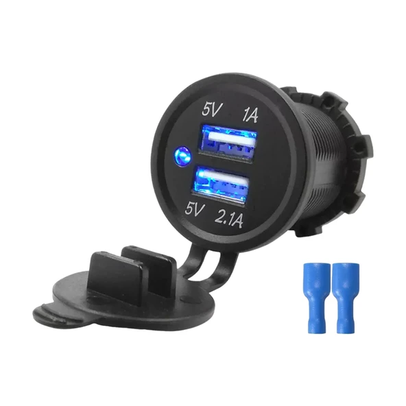 IC-266C 28MM PANO TİPİ USB 8-32V GİRİŞ 5V 1A VE 5V 2.1A ÇIKIŞ ürün görseli 1
