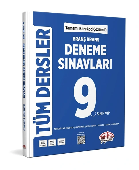 Editör 9.Sınıf Tüm Dersler Branş Branş Deneme Sınavları Karekod Çözümlü ürün görseli 1
