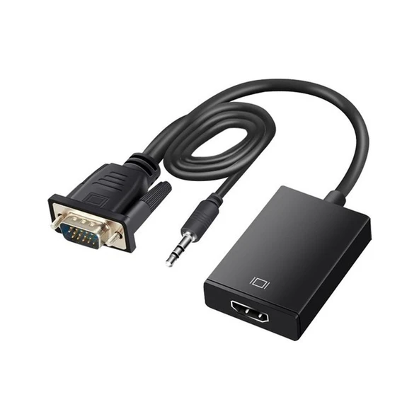 FULLY G-537K VGA TO HDMI ÇEVİRİCİ ADAPTÖR SES GİRİŞLİ (AVD-27) ürün görseli 1