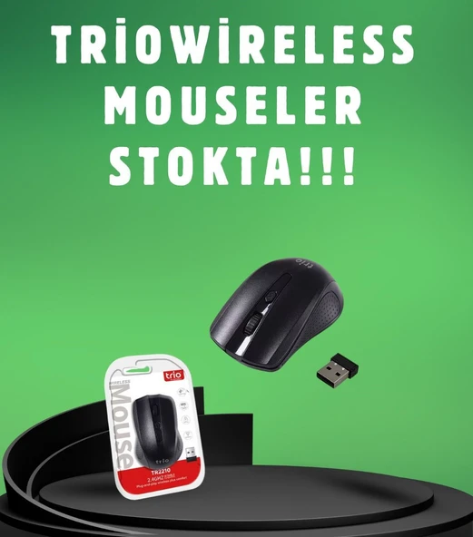 TRİO TR-2210 USB SİYAH 2.4Ghz WIRELESS MOUSE (M-52-53-54) ürün görseli 1