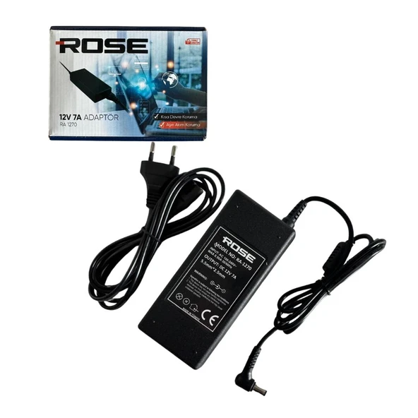 ROSE 12V 7A ADAPTÖR RA-1270 ürün görseli 1