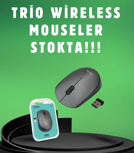 TRİO TR-1910 USB SİYAH 2.4Ghz WIRELESS MOUSE (M-43-44) ürün görseli 1