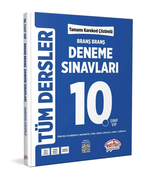 Editör 10.Sınıf Tüm Dersler Branş Branş Deneme Sınavları Karekod Çözümlü ürün görseli 1