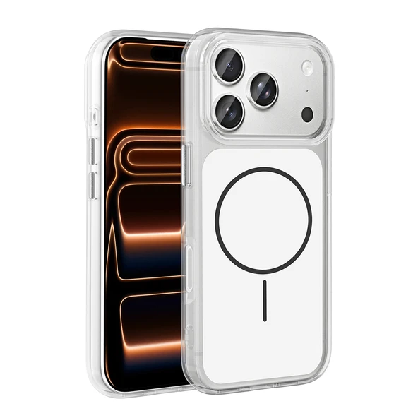 iPhone 17 Pro Max Kılıf Metal Buton Tasarımlı İkonik Sert Silikon Kapak ürün görseli 1