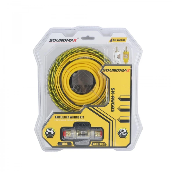Soundmax SX-AWG83 8ga anfi kablo seti ürün görseli 1