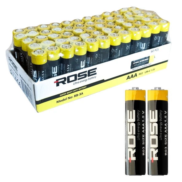 İnce Kalem Pil AAA 60 Adet Rose RB-03 ürün görseli 1