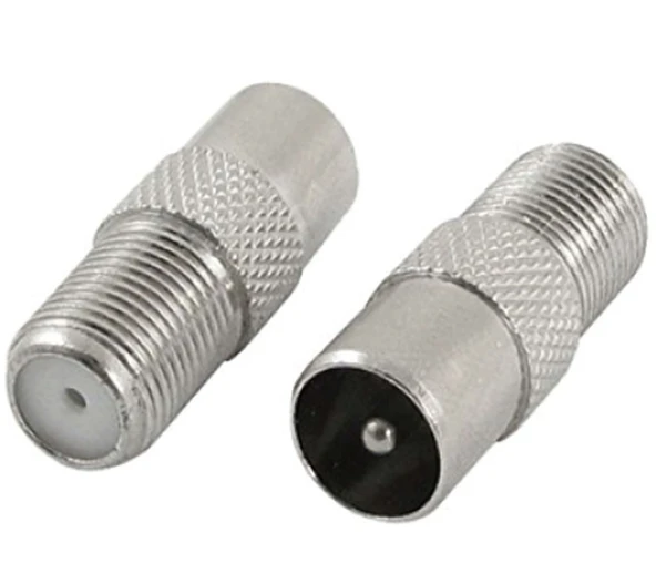 F Konnektör E-320L Dişi Anten Fiş 60 Ohm Erkek Dönüştürücü Jak (ÇK-40) ürün görseli 1