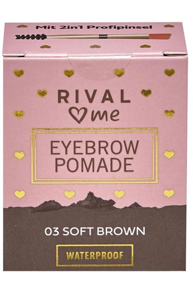 Rival Loves Me Marka: Kaş Pomadı Suya Dayanıklı No:03 Soft Kahve Kategori: Kaş Kalemi&kaş Farı ürün görseli 1