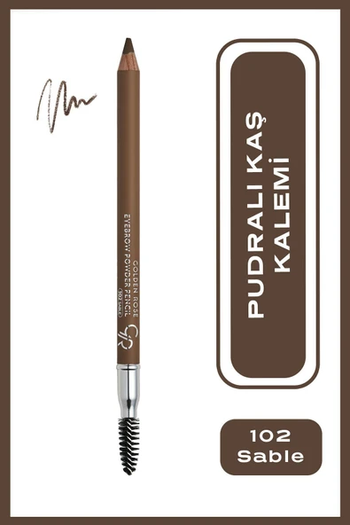 Golden Rose Eyebrow Powder Pencil 102 Sable Pudralı Kaş Kalemi 1.19 g ürün görseli 1