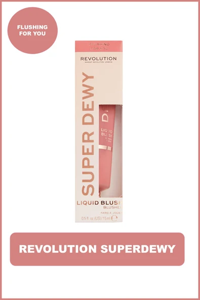 Revolution London Flushing For You Süper Nemli Yoğun Pigmentli Likit Allık 15 ml ürün görseli 1