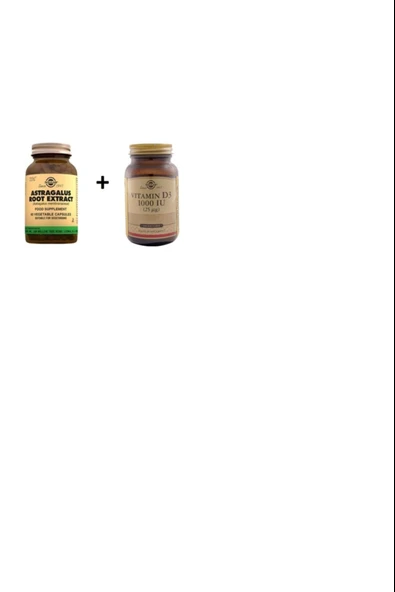 Solgar Astragalus Root Extract 60 Kapsül+ Solgar Vitamin D3 1000ıu 100 Kapsül ürün görseli 1