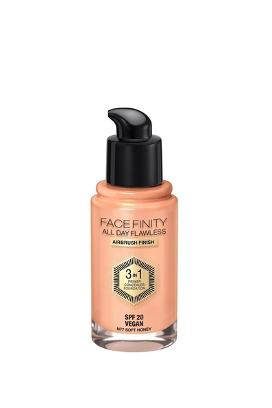 Max Factor Fondöten Facefinity Foundation All Day Flawless 77 Soft Honey - Resim 3