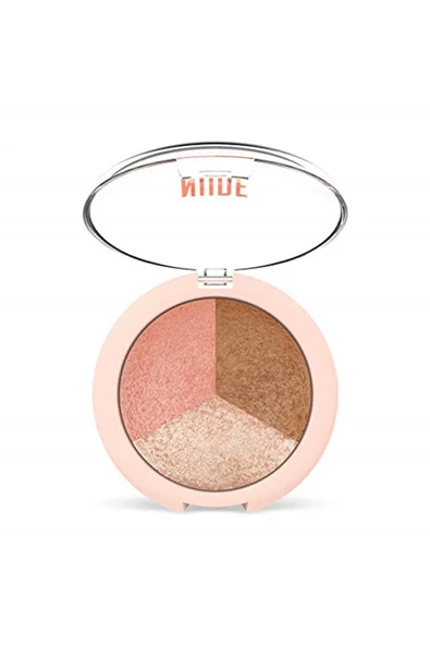 Golden Rose Nude Look Baked Trio Face Powder ürün görseli 1