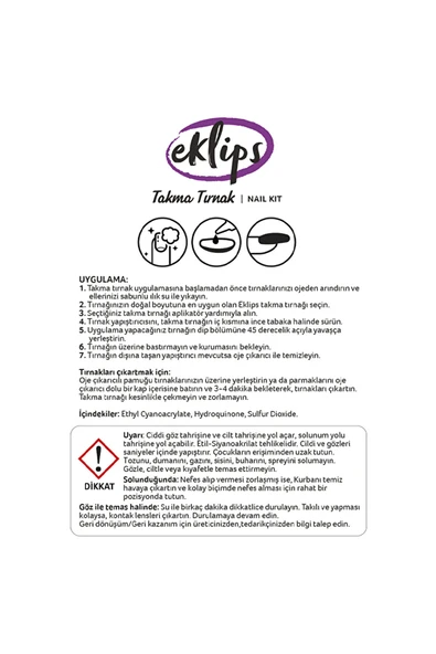 eklips Takma Tırnak Bej Oval - Resim 2