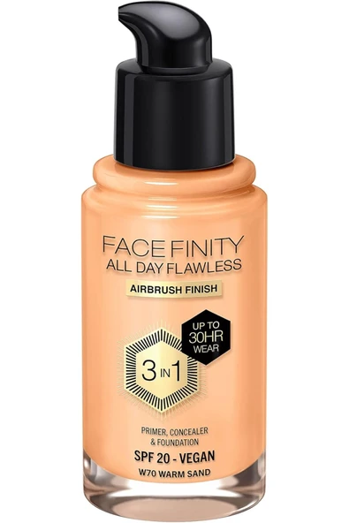 Max Factor Facefinity All Day Kusursuz Fondöten - W70 - Sıcak Kum, 30ml ürün görseli 1