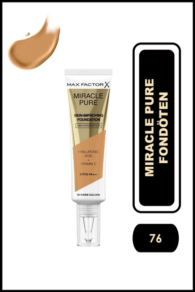Max Factor Miracle Pure Foundation Warm Golden No:76 ürün görseli 1