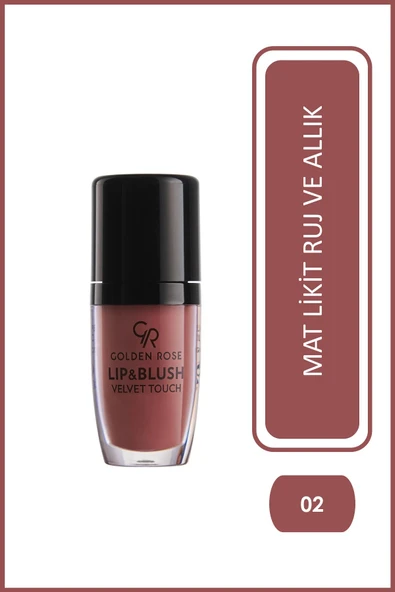 Golden Rose Lip&Blush Velvet Touch 02 Likit Ruj&Allık 4,5 ml ürün görseli 1