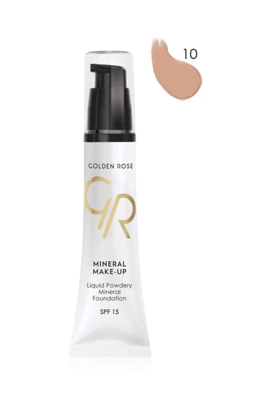Golden Rose Mineral Fondöten - Liquid Powder Mineral Foundation Spf 15 No: 10 35 ml 8691190101909 ürün görseli 1