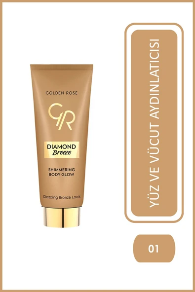 Golden Rose Diamond Breeze Yüz & Vücut Aydınlatıcısı 01 Dazzle Gold Body Glow 100 ml ürün görseli 1