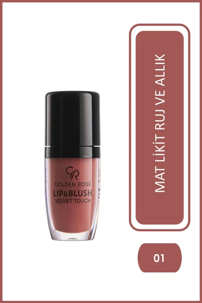 Golden Rose Lip&Blush Velvet Touch 01 Likit Ruj&Allık 4,5 ml ürün görseli 1