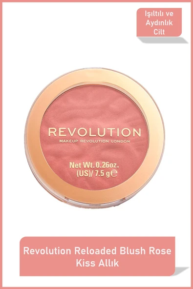 Revolution Reloaded Şeffaf Kadife Rose Kiss Allık ürün görseli 1