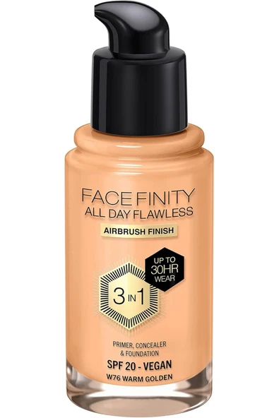 Max Factor Facefinity All Day Kusursuz Fondöten - W76 - Sıcak Altın, 30ml ürün görseli 1