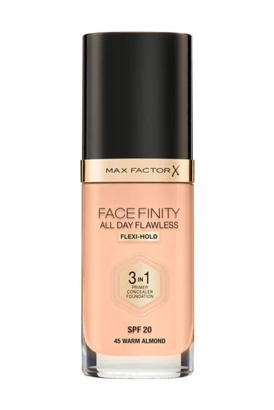 Max Factor Fondöten - Facefinity All Day Flawless Foundation 45 Warm Almond 3614225851582 ürün görseli 1