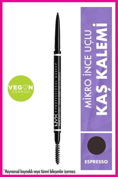 NYX Professional Makeup Ultra İnce Kaş Kalemi - Micro Brow Pencil Espresso 5 g ürün görseli 1