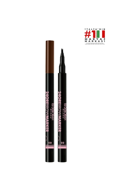 Deborah Milano Dark Brown 24 Ore Eyebrow Marker Kaş Kalemi No 03 ürün görseli 1