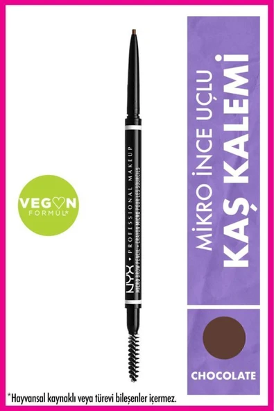 NYX Professional Makeup Ultra İnce Kaş Kalemi - Micro Brow Pencil Chocolate 5 g ürün görseli 1